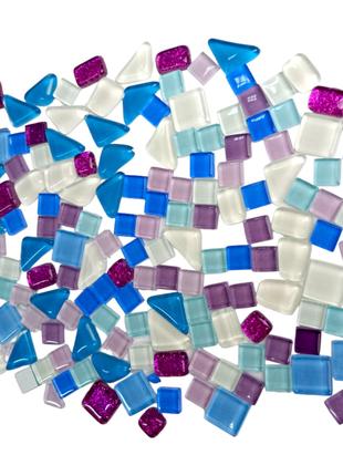 Набор кусочков мозаики камешки микс Фиолетовый синий 200 гр 15...