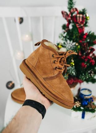 Угг ботинки рыжие детские ugg neumel boot "chestnut" kids