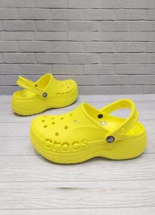 Крокс баябенд платформа жовті або лимоні crocs bayaband platfo...