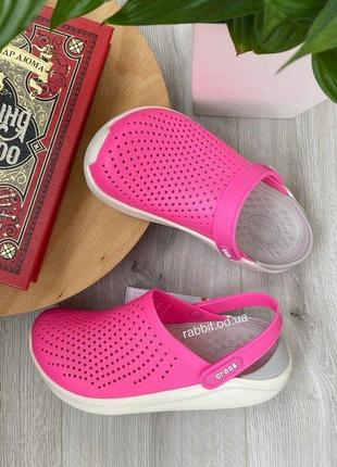 Крокс лайтрайд клог рожеві crocs literide clog electric pink/a...