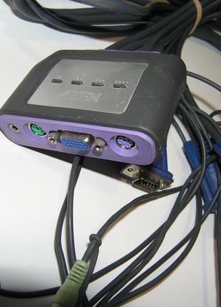 Кабель Аten switch 4-портовий,PS/2,VGA,аудио Не робочий!