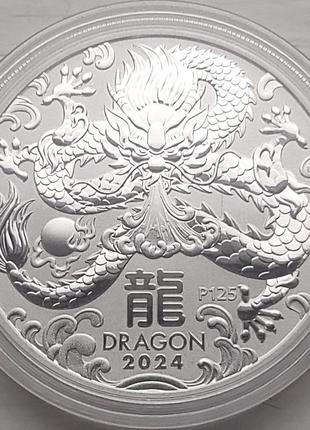 Серебряная монета Год Дракона (Австралия) от Perth Mint 1 унци...