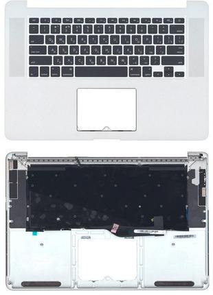 Клавиатура для ноутбука Apple MacBook Pro (A1398) Black, (Silv...