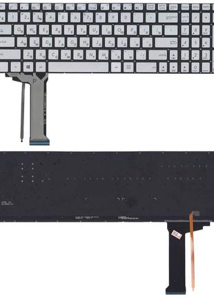 Клавиатура для ноутбука Asus (N551) с подсветкой (Light), Gray...
