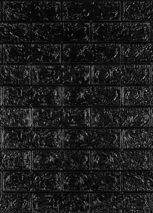 3D панель самоклеюча цегла Чорний 700х770х5мм (019-5) SW-00000151