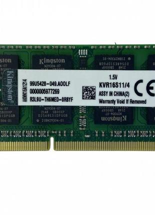 Модуль памяти Kingston SODIMM DDR3 4GB 1333 1.5V 204PIN KVR16S...