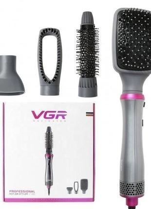 Фен стайлер 4в1 для укладки и завивки волос Gemei VGR V-408, S...