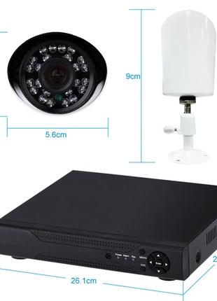 Набор видеонаблюдения (4 камеры) AHD, Gp2, Хорошего качества, ...
