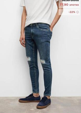 Отличные джинсы скины super skinny от mango