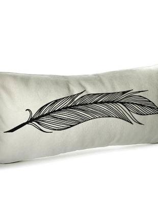 Подушка для дивана бархатная перо 50x24 см (52bp_tfl011)