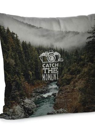 Подушка диванная с бархата catch the moment 45x45 см (45bp_org...