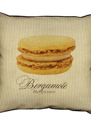 Подушка с мешковины macarons bergamote 45x45 см (45phb_swe030_br)