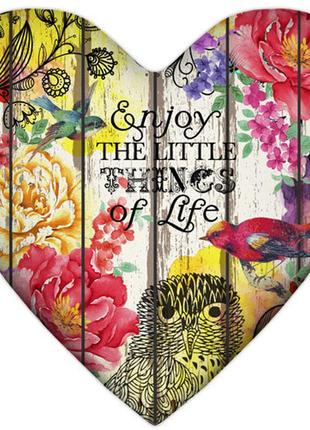 Подушка сердце enjoy the little things of life 37x37 см (4ps_1...