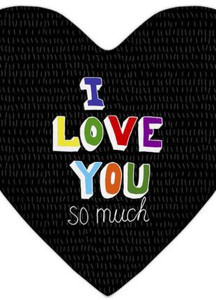 Подушка сердце i love you so much 37x37 см (4ps_wol046)