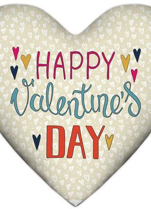 Подушка сердце happy valentine`s day 37x37 см (4ps_17l011)