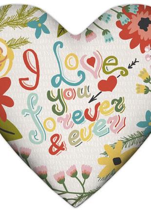 Подушка сердце i love you forever & ever 37x37 см (4ps_wol022)