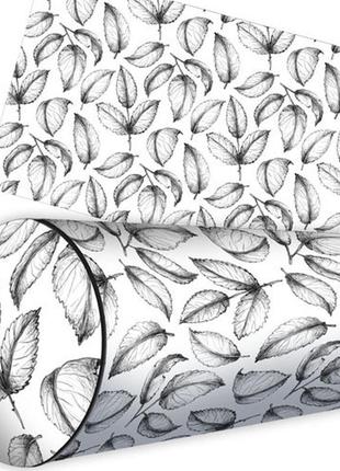 Подушка валик монохромные листочки 42x18 см (pv_flora006)