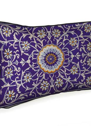 Подушка интерьерная из мешковины персидский фиолетовый узор 45...