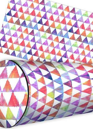 Подушка валик разноцветные треугольники 42x18 см (pv_era007)