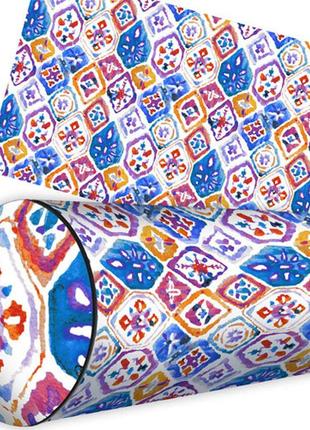 Подушка валик разноцветный орнамент 42x18 см (pv_casa010)