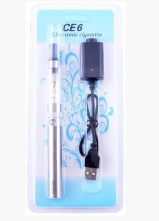 Під-система електронна сигарета CE-6 650mAh Kit Silver (10027)