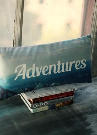 Подушка для дивана бархатная adventures 50x24 см (52bp_tfl022)
