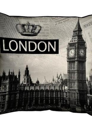 Подушка с мешковины london big ben 45x45 см (45phb_vol050_se)