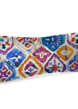 Подушка для дивана бархатная разноцветный орнамент 50x24 см (5...