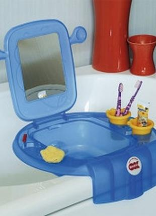 Умывальник OK Baby Space c безопасным зеркалом, цвет синий (38...