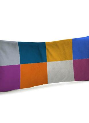 Подушка для дивана бархатная квадраты разноцветные 50x24 см (5...