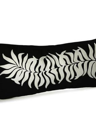 Подушка для дивана бархатная листья папоротника 50x24 см (52bp...