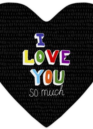 Подушка сердце xxl i love you so much 57x57 см (6ps_wol046)