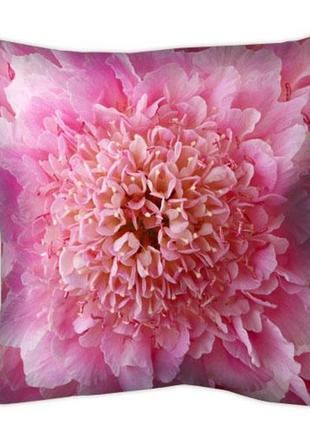 Подушка габардиновая c принтом розовый цветок 50x50 (5p_fp016)