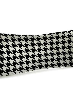 Подушка для дивана бархатная черно-белый орнамент 50x24 см (52...
