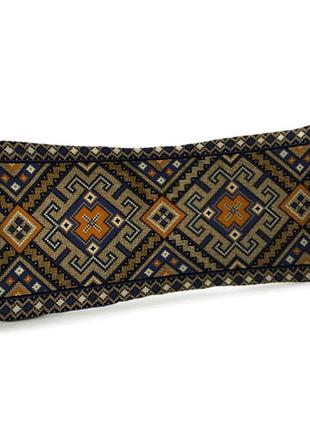 Подушка для дивана бархатная гуцульский орнамент 50х24 см (52b...