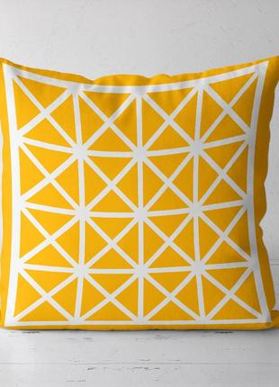 Подушка декоративная soft желтые треугольники 45x45 см (45pst_...