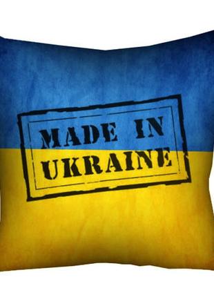 Подушка габардиновая c принтом made in ukraine 30x30 (3p_ukr048)