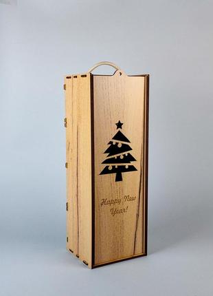 Коробка для бутылки вина/шампанского новогодняя 33х12х10 см (д...