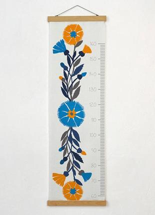 Ростомер детский цветы 37х126 см (rst_23a027)