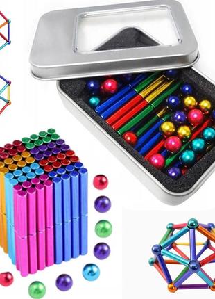 Магнитный конструктор neo 36 палочек и 26 шариков разноцветный