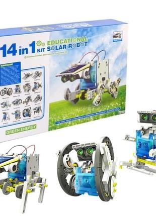 Робот конструктор educational solar robot 14 в 1 электрический...