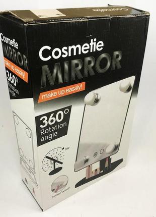 Настольное зеркало для макияжа cosmetie mirror 360 rotation an...