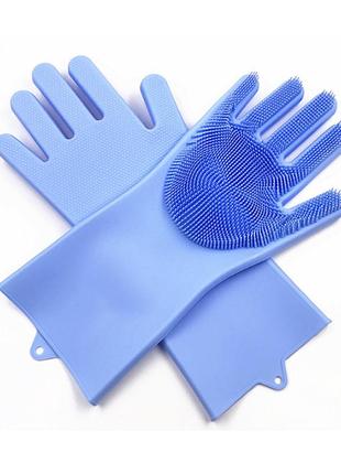 Хозяйственные силиконовые перчатки для уборки и мытья посуды m...