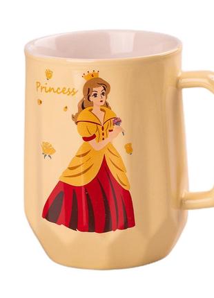 Чашка керамічна 450 мл діснеївська принцеса жовтий