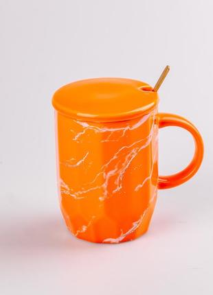 Чашка керамічна 420 мл мармур
