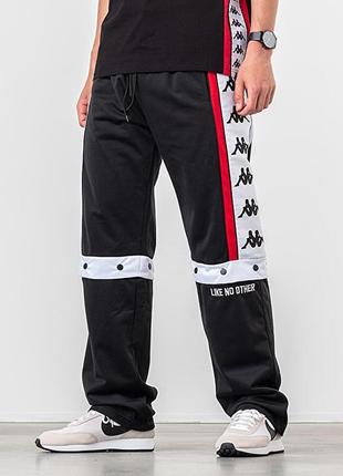 Спортивные штаны kappa authentic baltas black/ red/ white