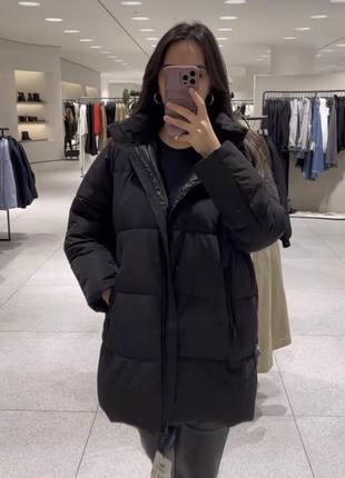 Стильная куртка пуховик zara