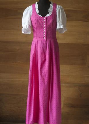 Розовый винтажный австрийский сарафан макси женский wenger, ра...