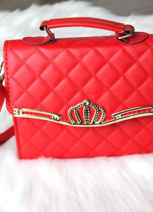 Женская красная сумочка, яркая модная сумочка