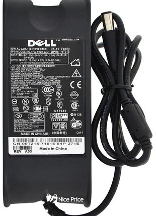 Блок питания для ноутбуков Dell 19.5V 4.62A 7.4x5.0 + сетевой ...